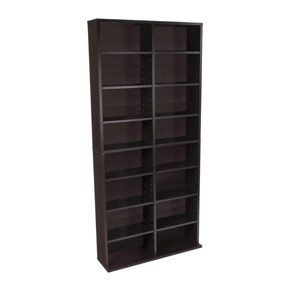 

New 25"x54" Oskar Adjustable Wood Media Storage Shelf Bookcase (228 DVDs, 464 CDs)