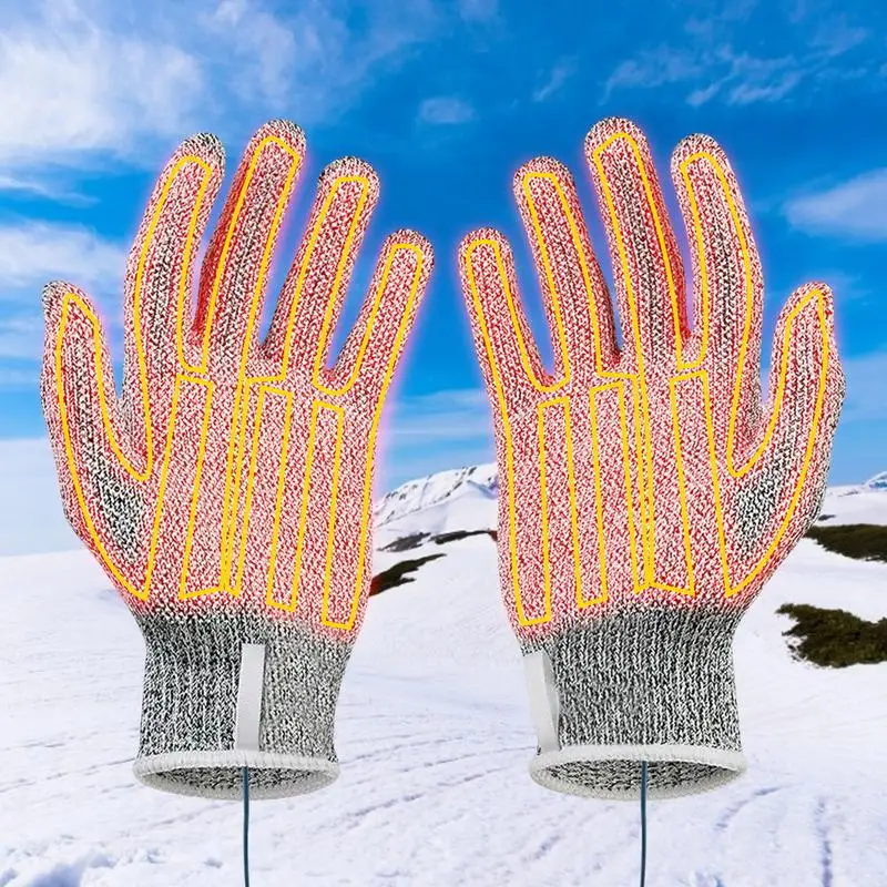 

1 Pair Thermal Electric USB Gloves Heater Heated Gloves Carbon Fiber Cloth Skis Mittens Heated Gloves Pad Warm Heater Shoes