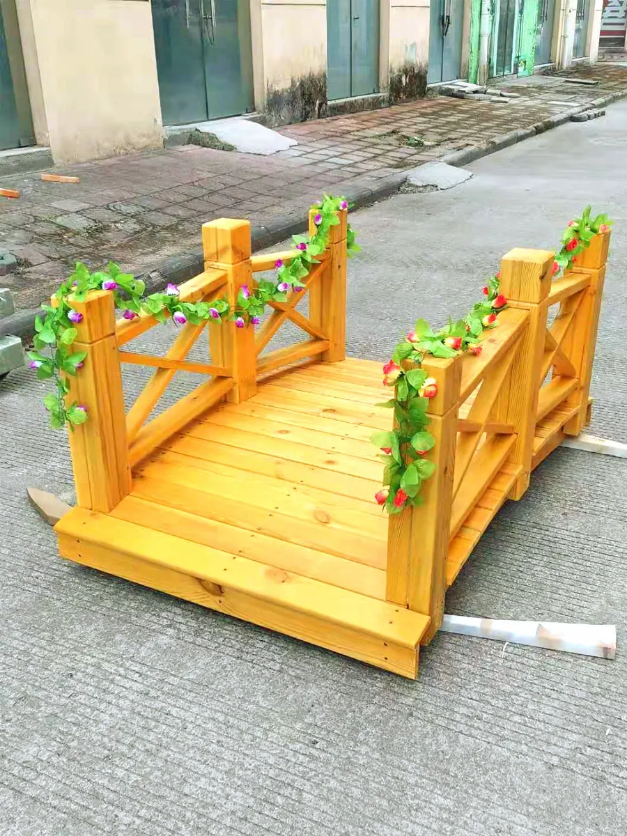 

Wood bridge arch anti-corrosion wood model wedding arch bridge anti-corrosion wood floor