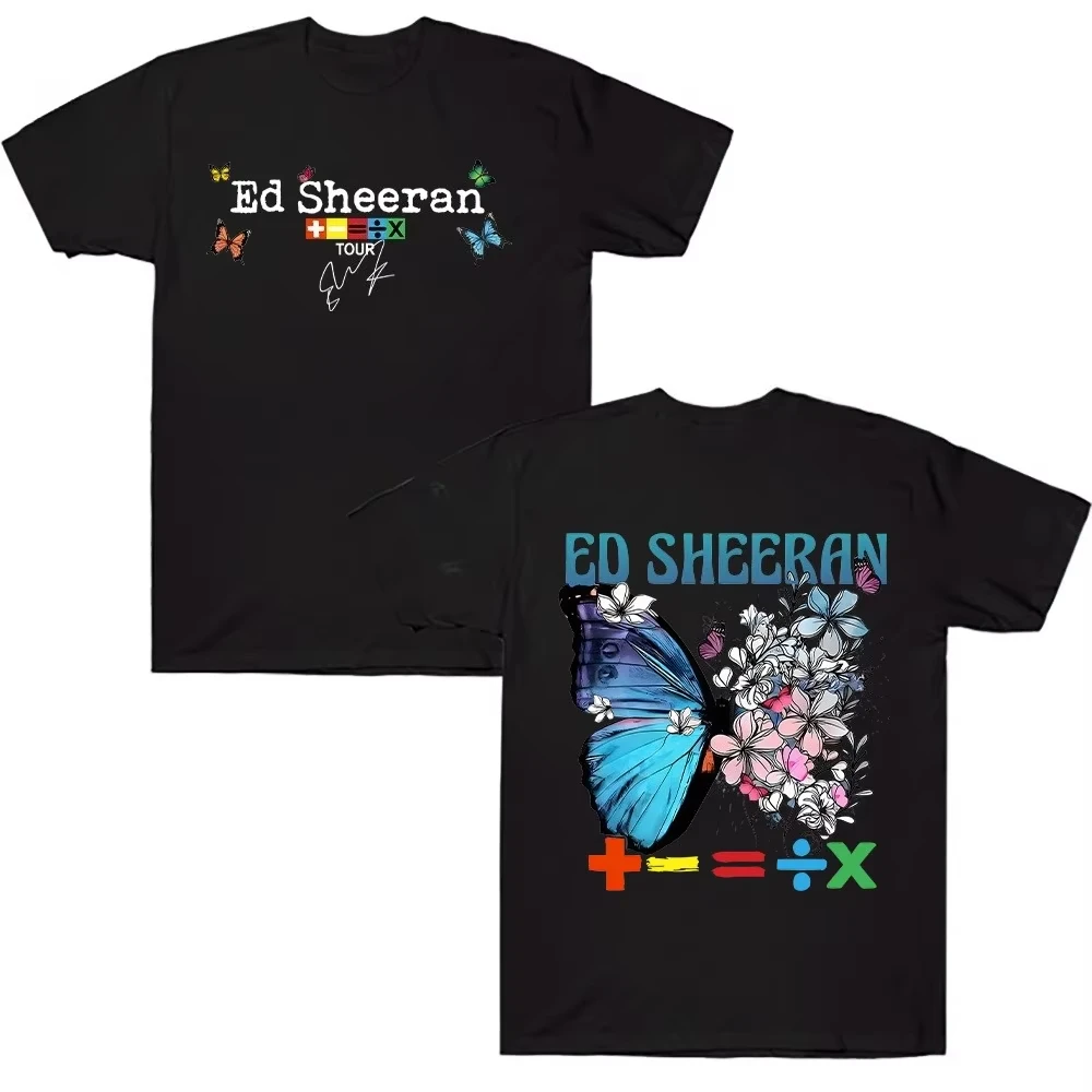

Ed Sheeran Cotton T Shirt Ed Sheeran Butterfly T-shirts Harajuku Man Woman Fan Gift Tee Summer Y2K Crewneck Short Sleeve Clothes