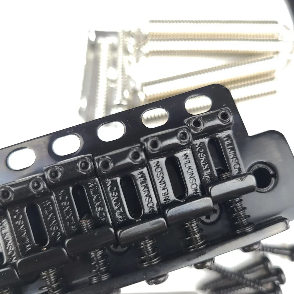 

Wilkinson ST electric guitar Tremolo System Bridge + Bent Steel Saddles WV6 Black