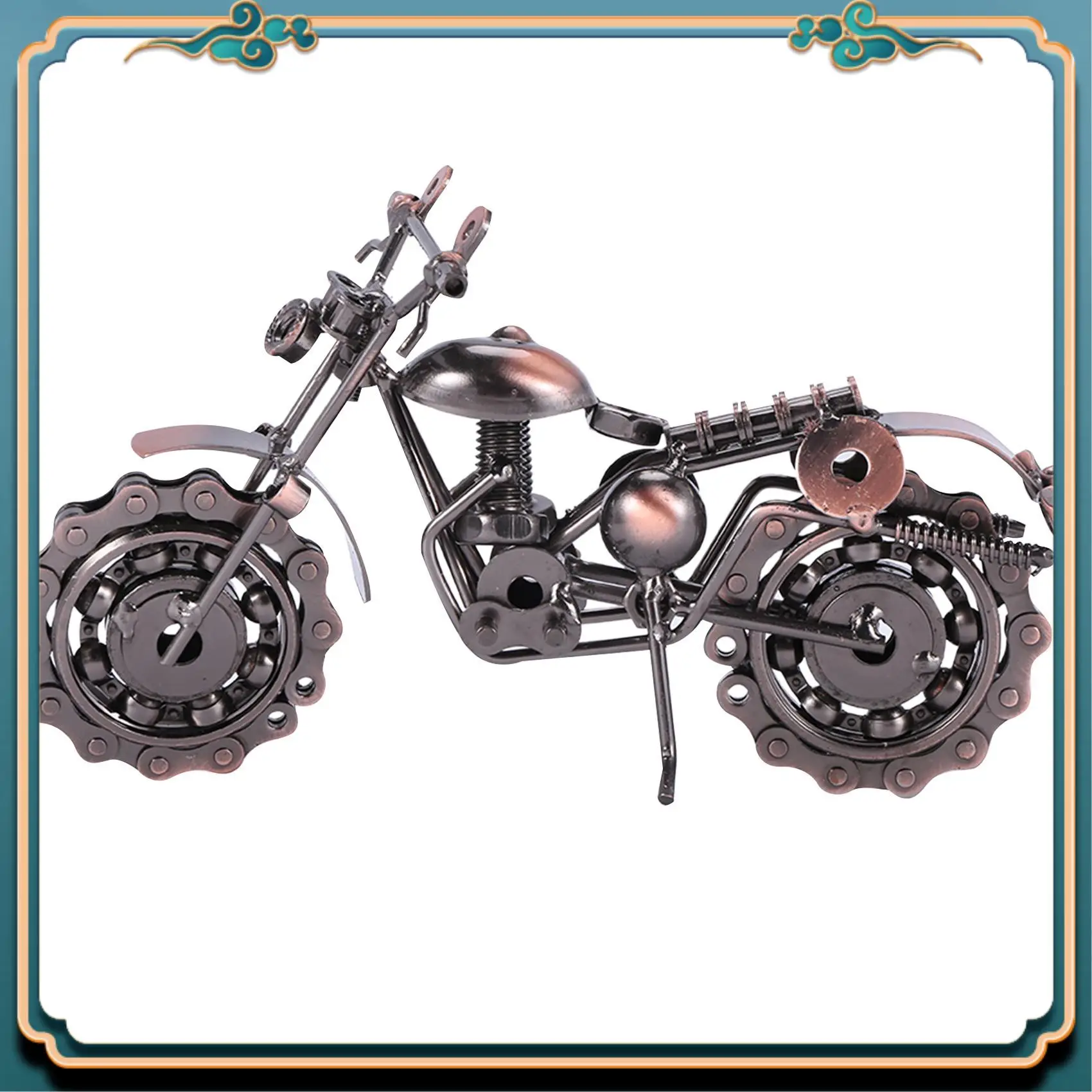 

ABJG-Vintage Metal Craft Motorbike Motorcycle Model Home Decor Ornament Gift