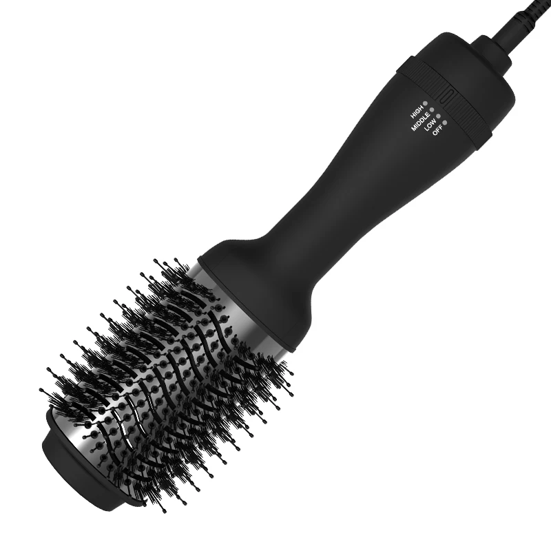 الجملة صالون العلامة الخاصة الدورية الأيونات السالبة Volumizer 1000W مجفف الشعر المواد المطاطية فرشاة الهواء الساخن