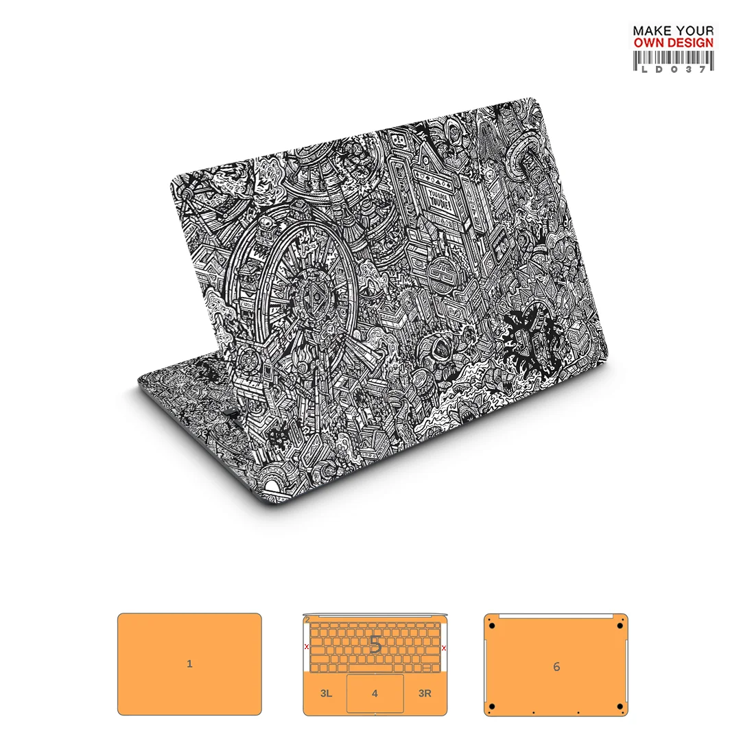 Full Cover Wrap Vinyl Decal for MacBook Pro & Air 13/14/15/16 (M1 M2 M3 M4) Protective Sticker