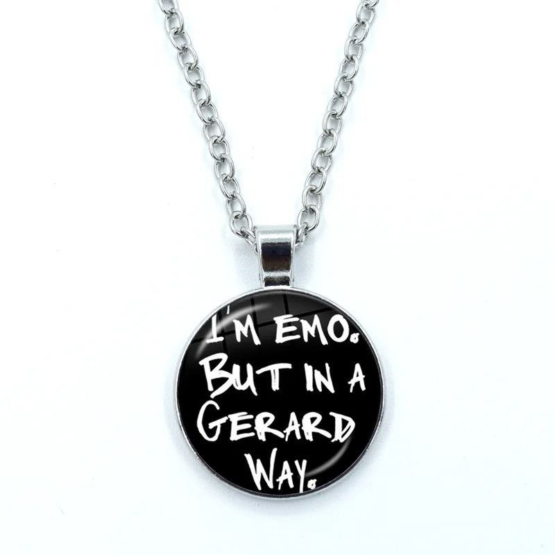 Rock Band My Chemical Romance I Love Mcr Dead Hip Hop Punk Glass Dome Cabochon Pendant Fashion Crystal Jewelry