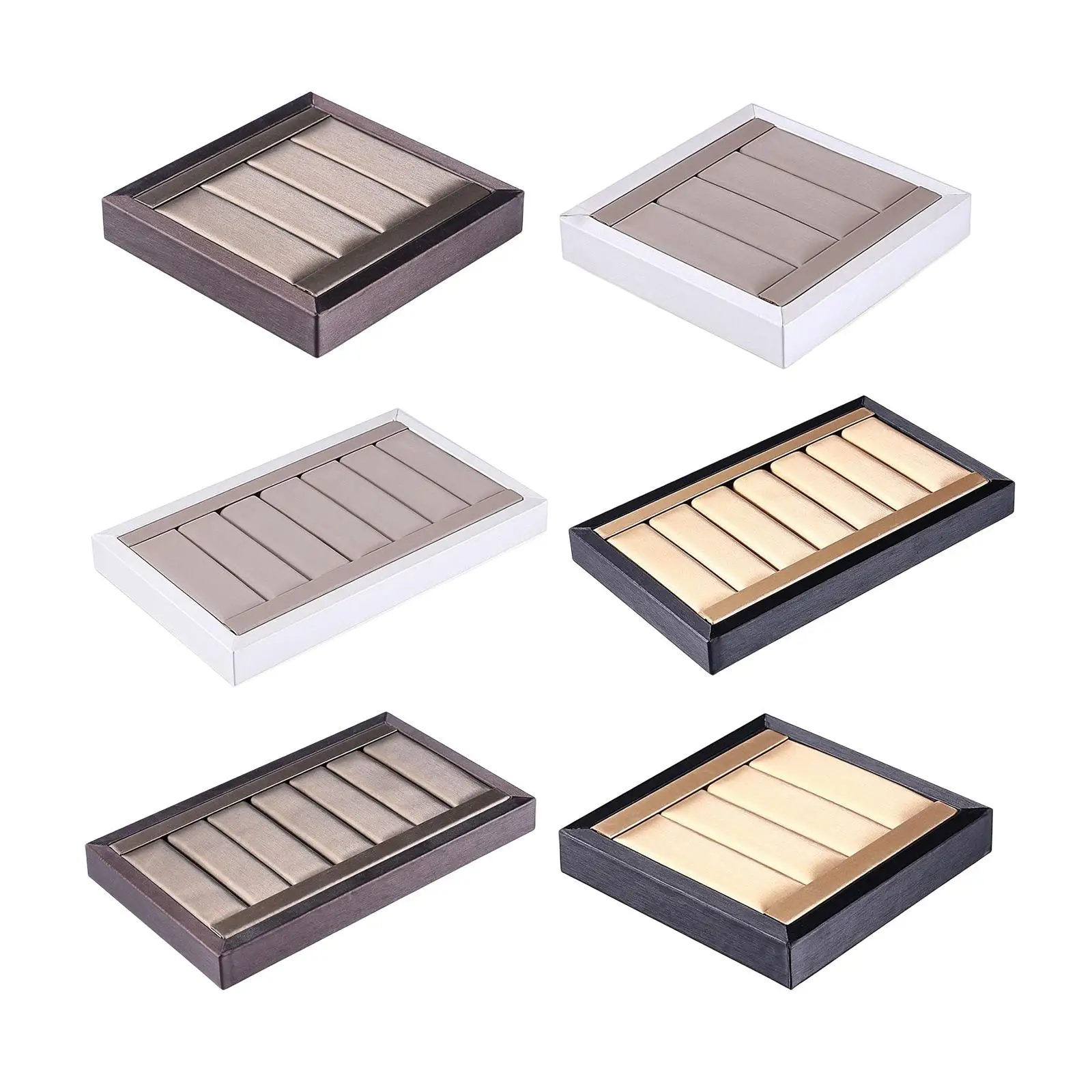 Travel Jewelry Case Organizer Tray Wooden Box Velvet Lining Portable Compact Display Stand for Girls Women Necklace Bracelet