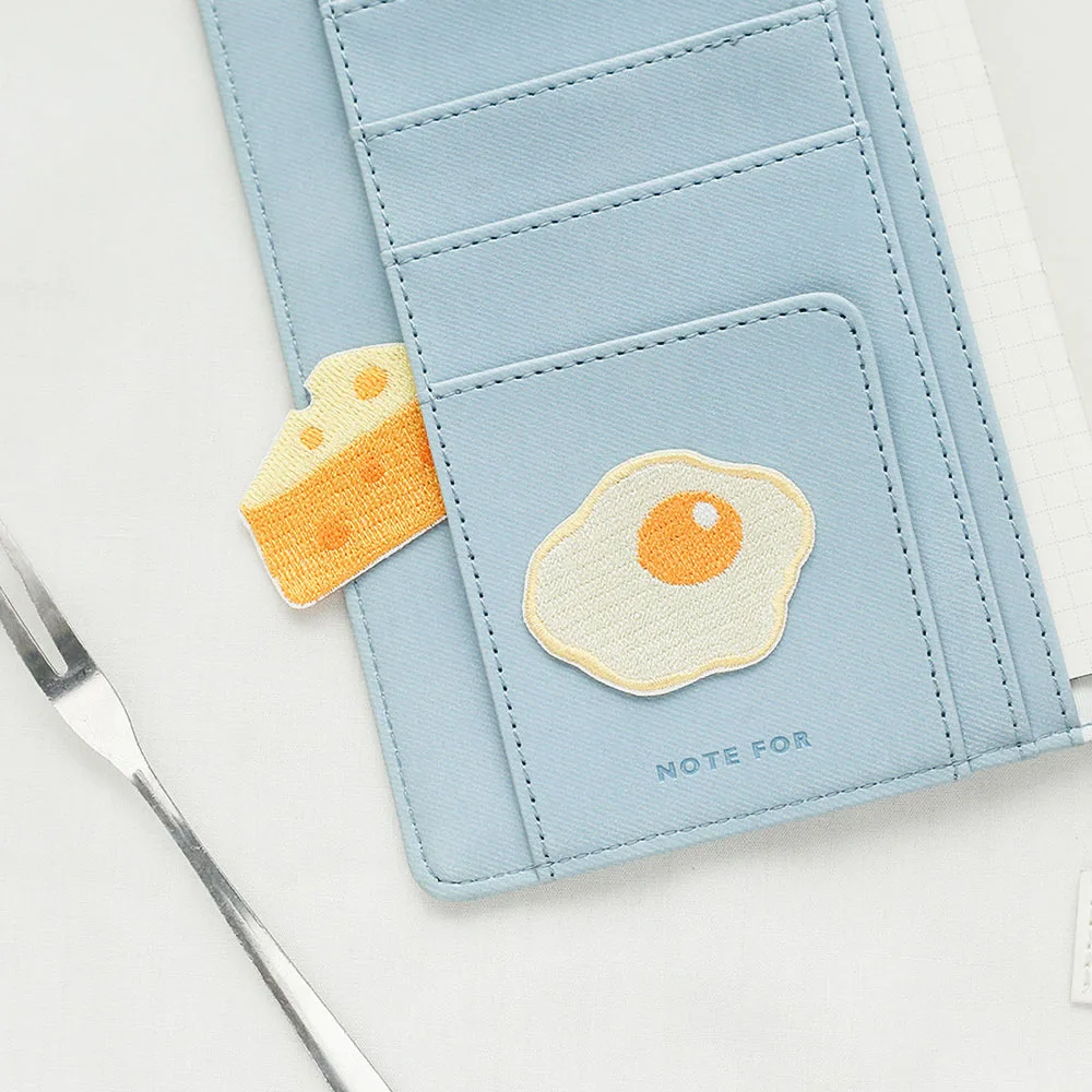 1 قطعة عصا على شارة مطرّزة سلسلة الإفطار الكرتون السجق الخبز عجة ملصقات الملابس DIY الملحقات #2