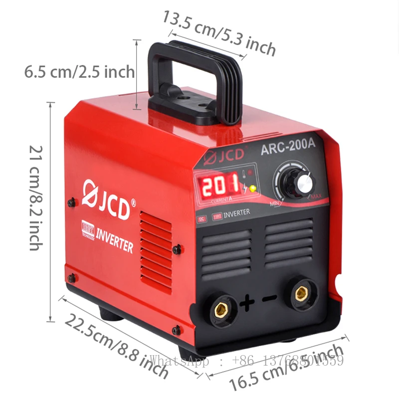 JCD-200A-1 220V Arc 200A DC Inverter IGBT MMA Welding Machine Manual Metal Arc Welder Portable Industrial Welder