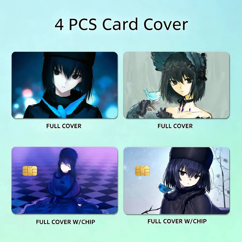 K-Kuonji Alice M-mahou tsukai no yoru HD Waterproof Card Skins Protective Stickers for Credit Bank Game Cards