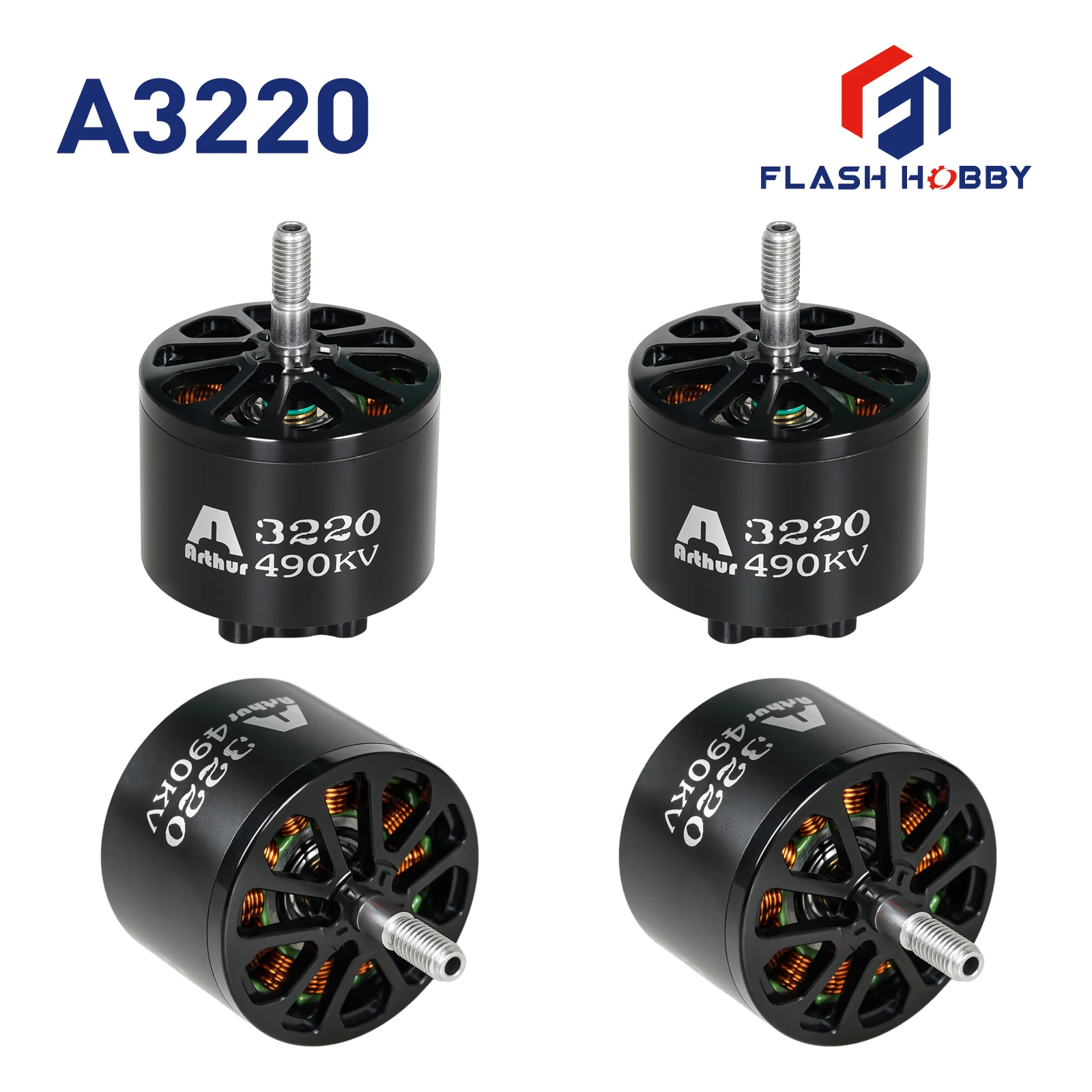 FLASH HOBBY Arthur A3220 490KV/700KV Mini Competition Brushless Motor for FPV Racing Freestyle Long Range