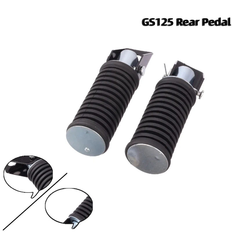 

Motorcycle Rear Footrests Motorcycle Foot Pegs Compatible With Suzuki GS125 GN125 Motocross Motorcycle Accessories Pedals