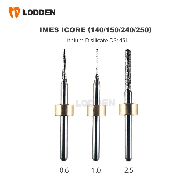 Imes-Icore Dental Milling Burs 350i/250i/240i/150 D3 for PMMA Zirconia Lithium Disilicate Material CAD/CAM Milling Cutter Tools