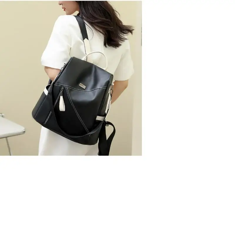 Mochila de viaje de cuero suave antirrobo para mujer, bolsos de hombro de gran capacidad, bolso escolar para ordenador portátil, bolso informal para mujer 2025