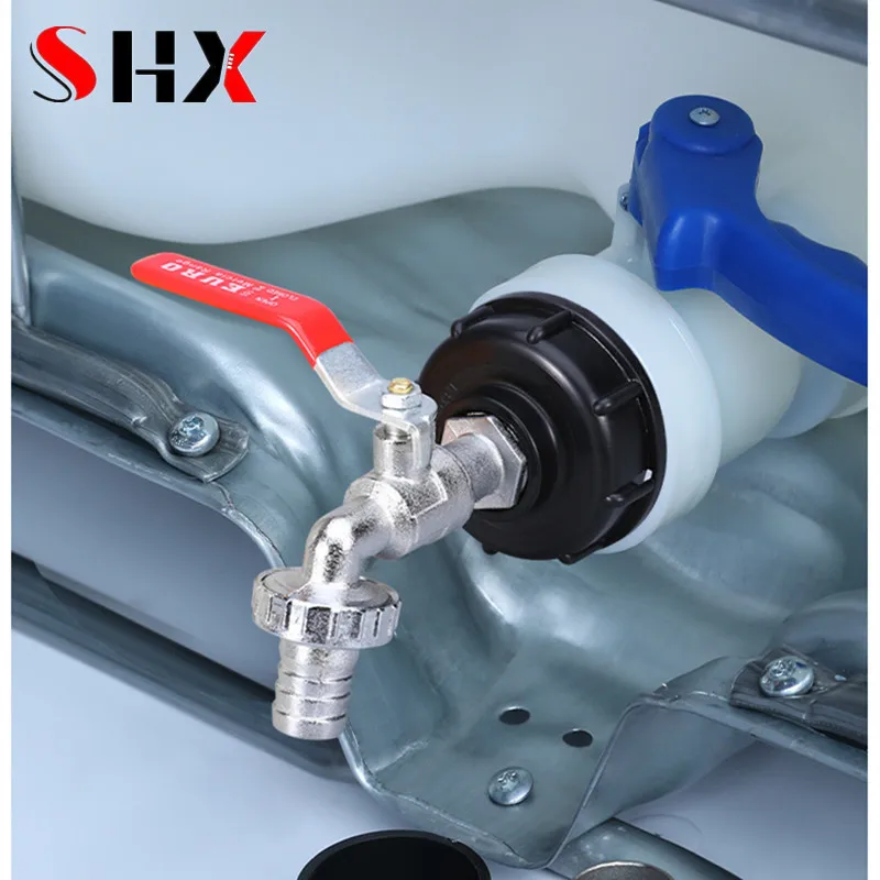 1PCS 1000L IBC Tank Fitting S60*6 To 1/2'' 3/4''  60 Thick Wires Faucet Thicken Garden Hose Replacement Connector Tool Hot Sale