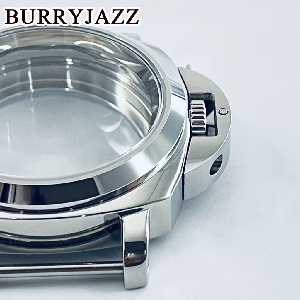 BURRYJAZZ 40mm Fit NH34 NH35 NH36 NH37 NH38 NH39 NH70 NH72 Movement Silver Watch Case Waterproof Sapphire Glass