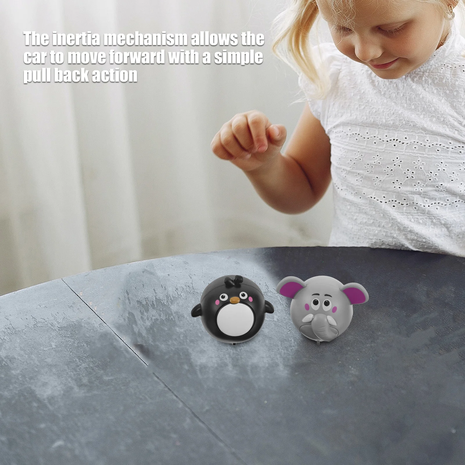 4개 미니 동물 풀백 자동차 귀여운 만화 디자인 어린이 유아용 파티 선물 가방 충전물 피니아타