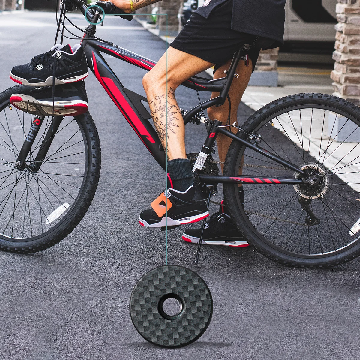 

1pc Aluminum Alloy Bicycle Headset Cap For Front Fork High Strength Lightweight Bowl Cover Bike Headset Hat Screws Cap