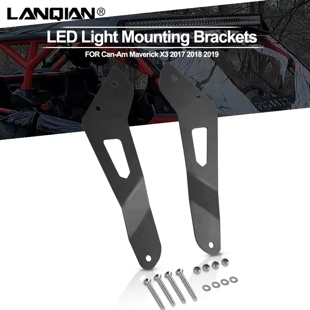 

The 50-Inch LED Light Bar Mounting Brackets Under the Roof With Stock Roll Cage For Can-am Maverick X3 2017 2018 2019 Parts