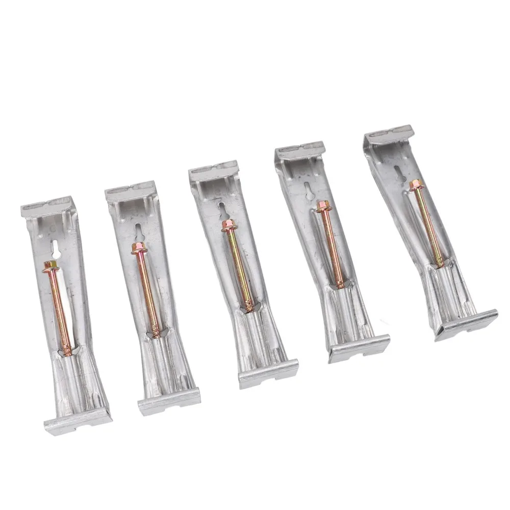 30pcs Durable Aluminum Quick Screw Gutter Hangers 5 Inch Silver Gutter Hangers Gutter Bracket Rain Gutters