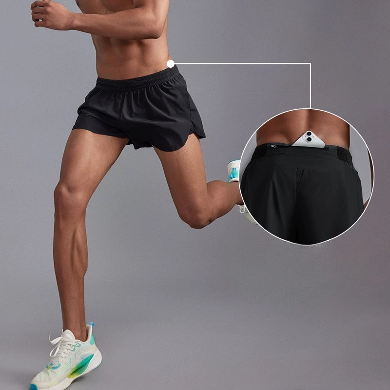 2026 Mens 3 Inch Ultra Light Seamless Quick Dry Running Shorts with Liner for Trail Road Racing Training