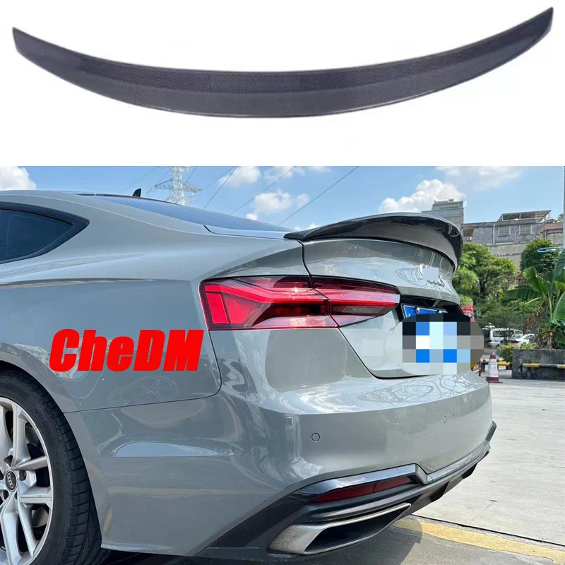 

FOR Audi A5 4 Doors S5 RS5 2018-2022 HK Style 100%Carbon Fiber / Forged Carbon Fiber Rear Trunk Spoiler