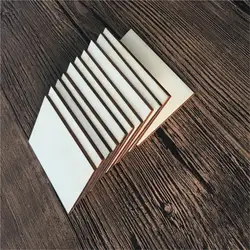 10 Pcs Wood Sheets Wooden Plate 100*100*1mm Ship Craft Model DIY