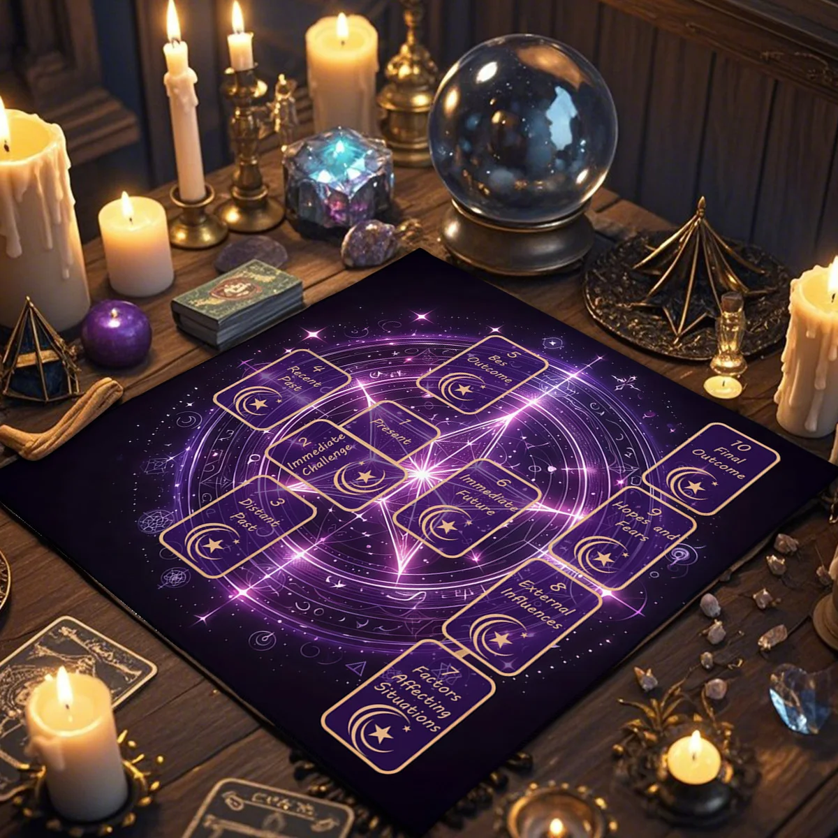 Celtic Cross Creative Tarot Tablecloth Altar Astrology Ritual Cloth Tarot Card Reading Cloth A Gift For Tarot Scholars