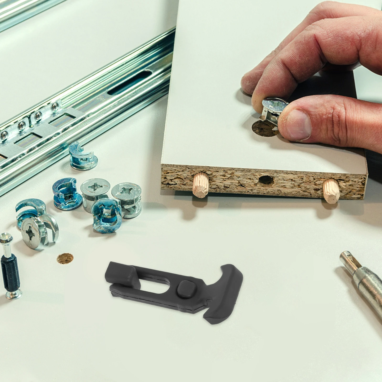 

2 pcs Rubber Flexible Draw Latch Toolbox Lock Vibration Absorbing T-Handle Hasp for Cooler Parts Durable Prepressing Tool Box