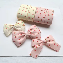 1 Meter Strawberry Single Fabric Ribbon Handmade Hair DIY Accessories Fabric And Lace Trim Sewing