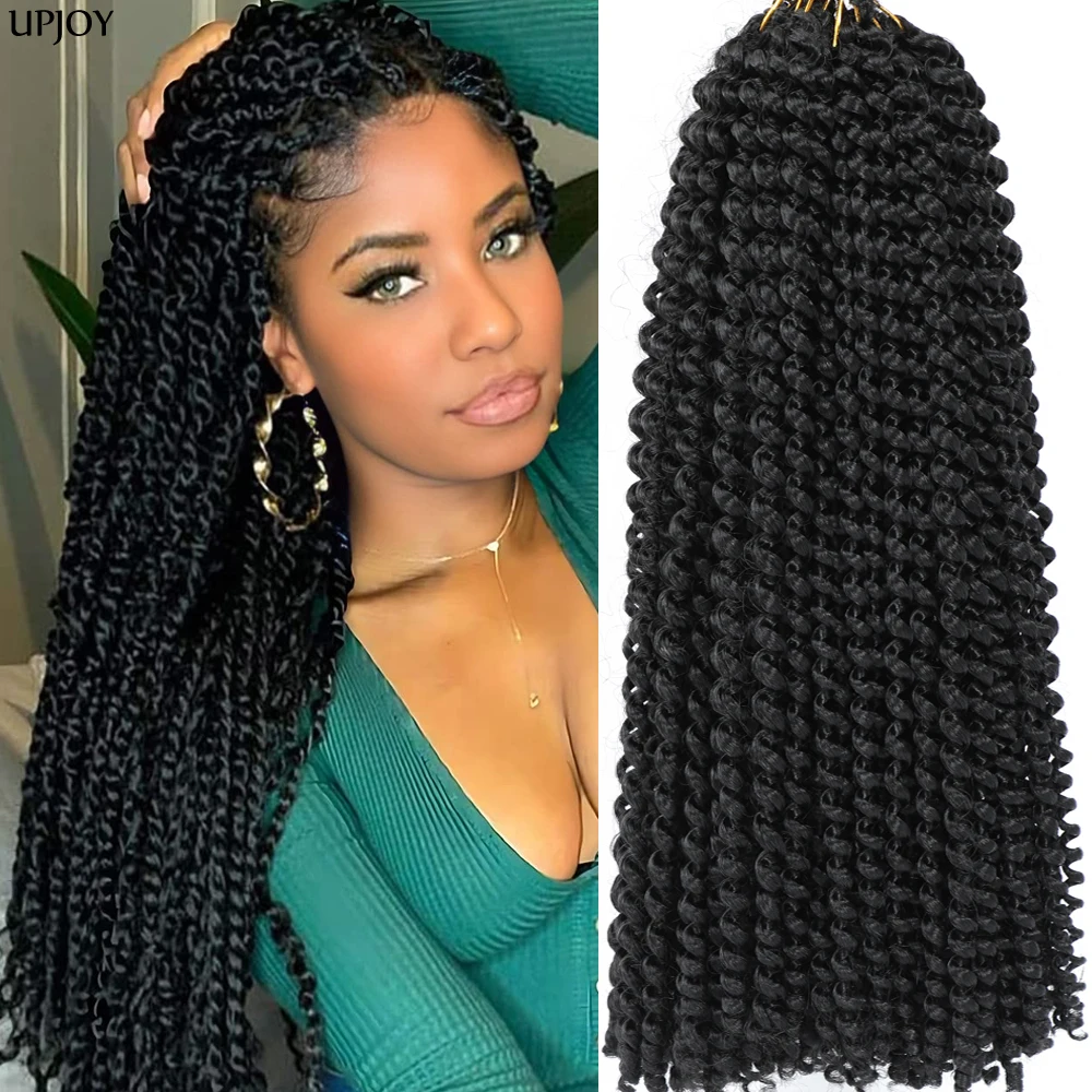 

18-дюймовые волосы Passion Twist в стиле бохо, весенние твисты, вязанные крючком косы, наращивание волос, волнистые волосы для чернокожих женщин, Locks cheveux