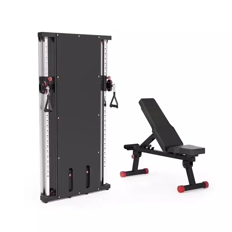 Wall Mounted Functional Trainer Dual Cable Crossover Pulley System Function Trainer Fitness Workout Equipments Strength Training