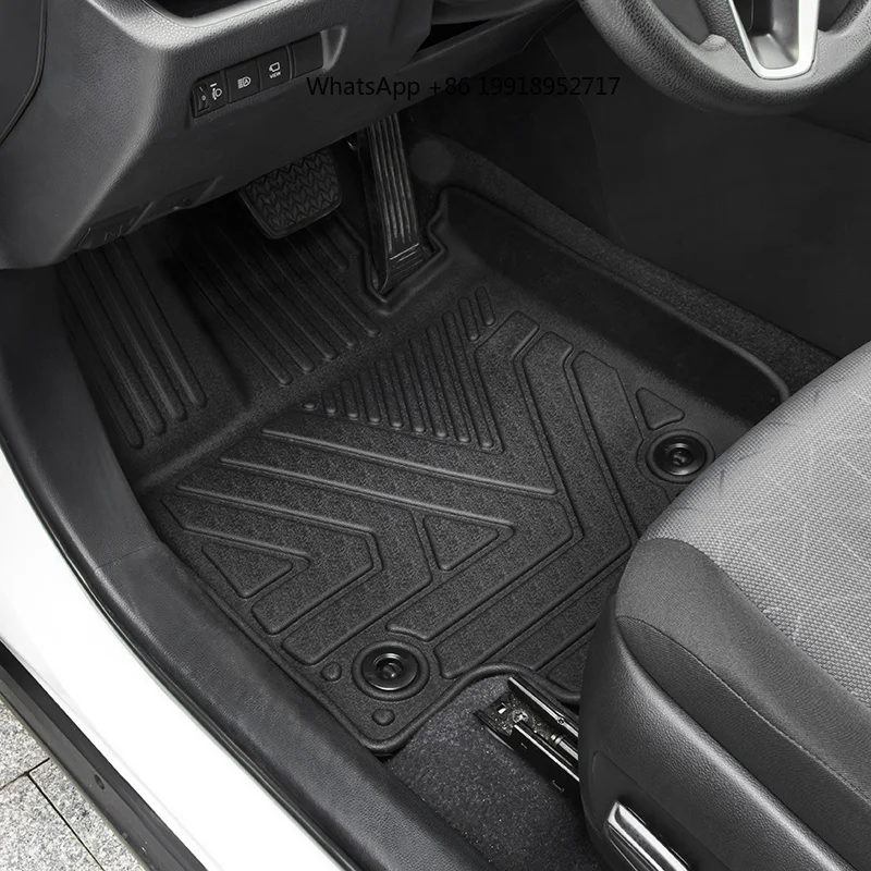 High quality customizable plastic TPE underlays car floor mats for Caravan left hand drive JJ594