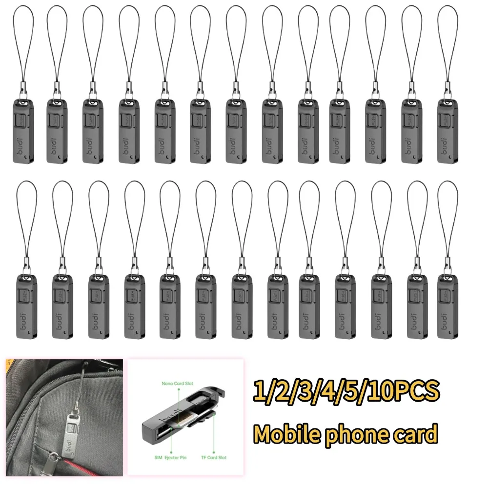 

Multi-function Card Slot Storage Box TF SIM Card Ejector Storage Slot With Lanyard Anti-lost SIM Card Removal Needle Pin