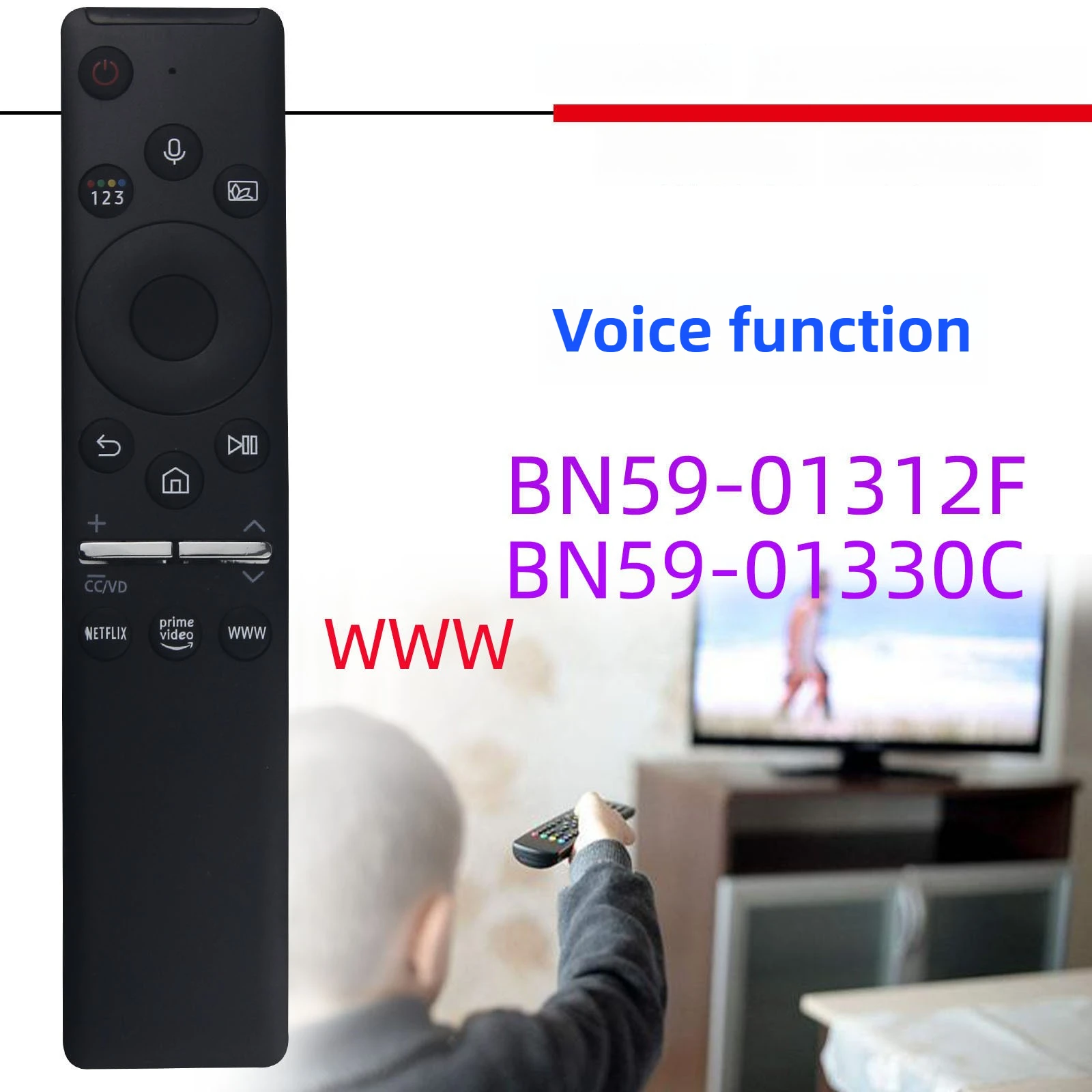 

Voice Remote BN59-01312F BN59-01330C Compatible for Samsung TV QLED UHD 4K 8K Q60 Q70 Q80 Q90 8 Series 9 Series TU8000 AU8000