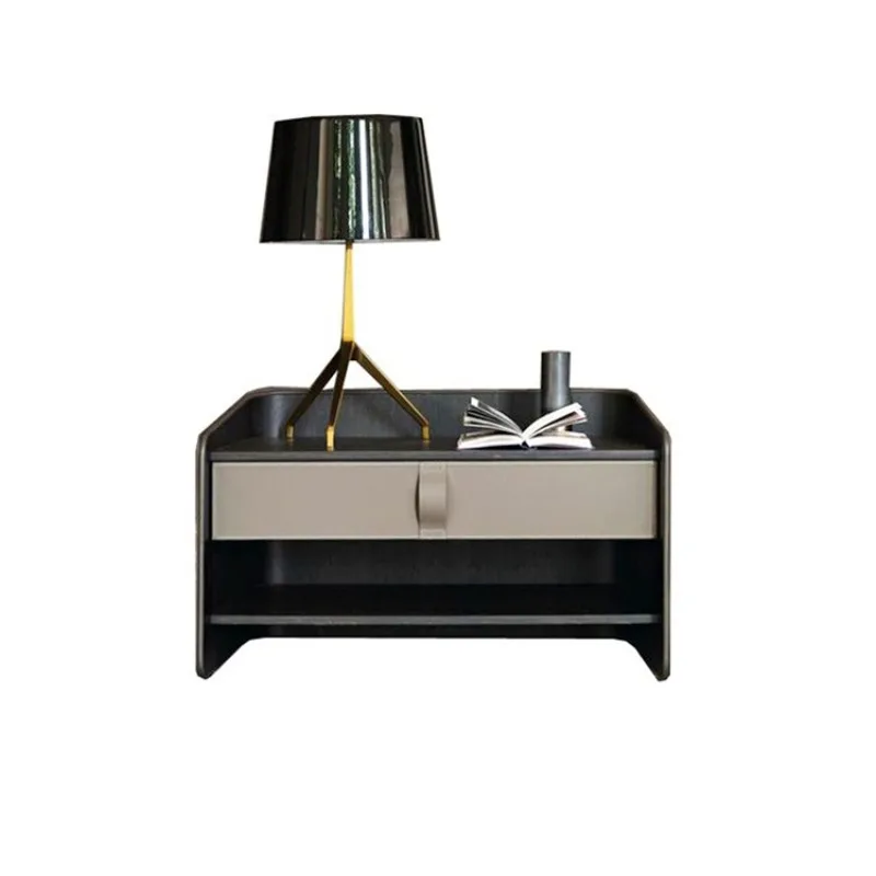 Light luxury and simple Italian cowhide drawers, bedside tables, small chest of drawers, side tables, furniture