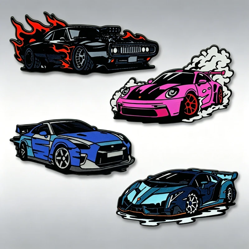 Super Sports Car Metal Brooch Racing Car Design Alloy Pin Badge Decoration for DIY Clothing Bags Hat Scarf Jeans Gift Accessory
