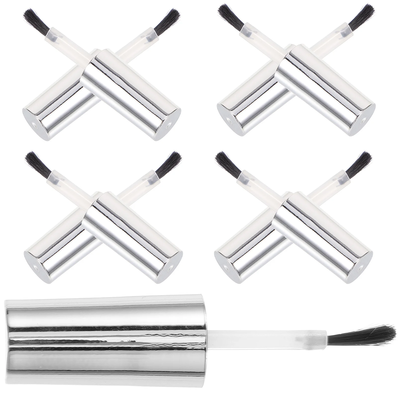 10 قطع من أغطية زجاجات جل الأظافر مع فرشاة بديلة للطلاء سهلة الاستخدام وتخزين لأغطية زجاجات طلاء الأظافر في صالونات التجميل