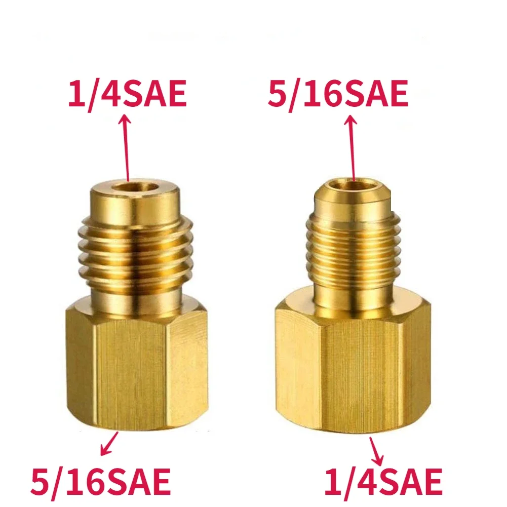 Adapter R410a 5/16 SAE F szybkozłącza do 1/4 SAE M Flare 5/16 SAE M do 1/4 SAE