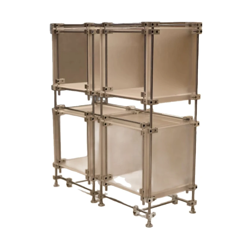 

Frosted acrylic optical shaft floor multi-layer shelf storage rack