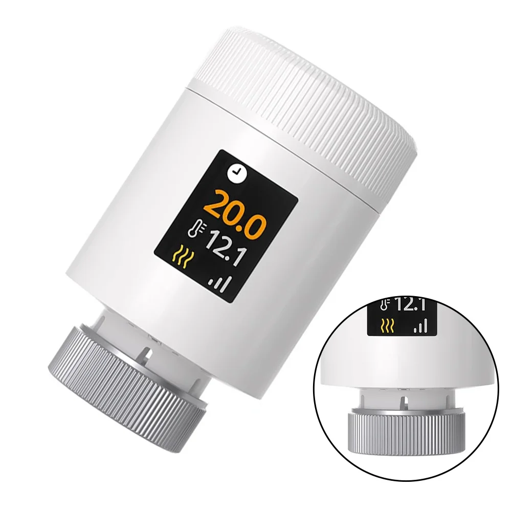 TRV-ZBT Smart Thermostatic Radiator Valve for Zigbee Smart for Home Ecosystems Featuring Weekly Scheduling and Remote App