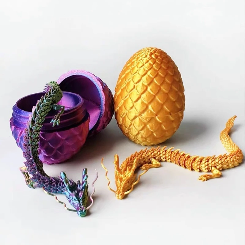 3D Printed Dragon Egg Creative Eggshell Office Desktop Ornament Home Decoration for Friends Gifts Easter Eggs 3D Printing Toys