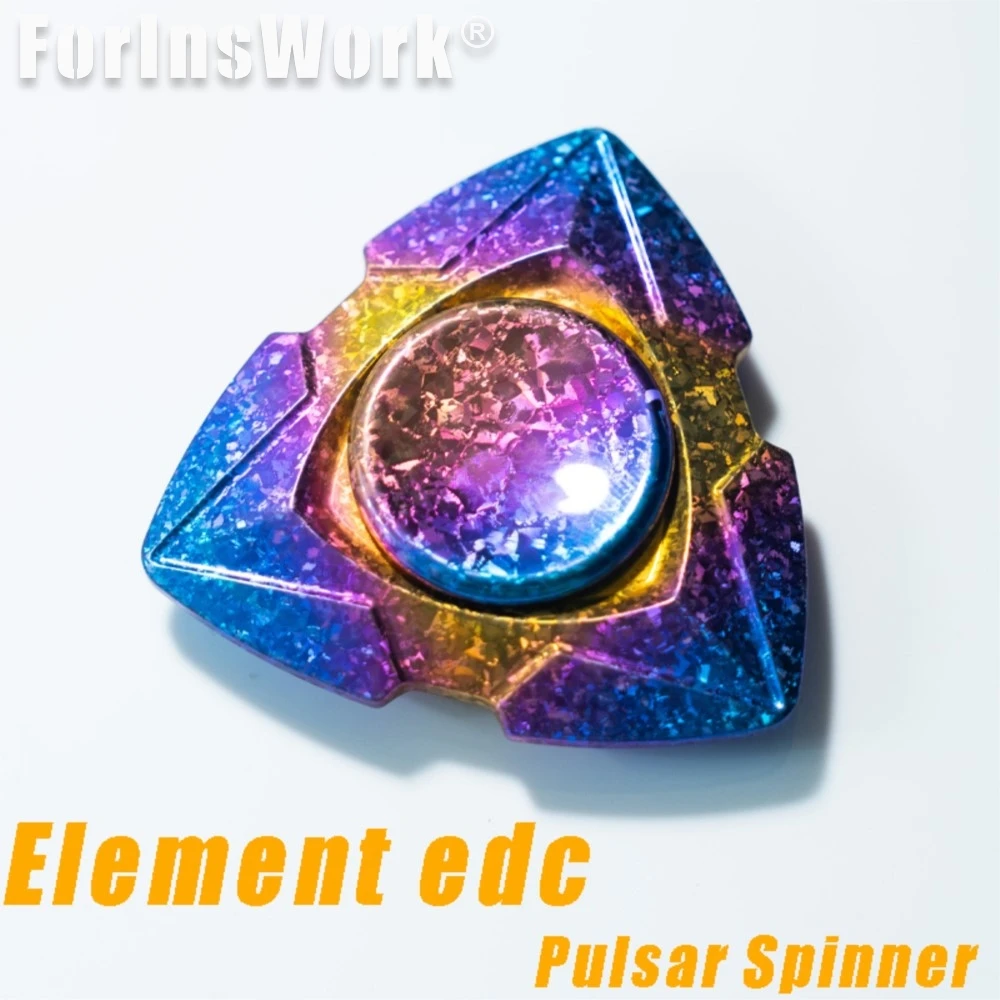 Element EDC Crystal Titanium Pulsar Spinner Fidget Spinner Stress Toys Fidget Toys Antistress For Adults Metal Fidget Toys