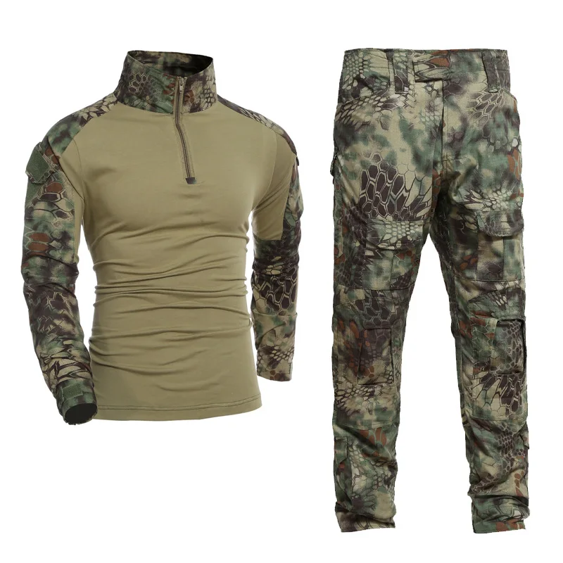 Mens Gen2 Uniform Kryptek Mandrake Camouflage Hunting Clothes Shirt Pants Men Suit With Knee Elbow Pads