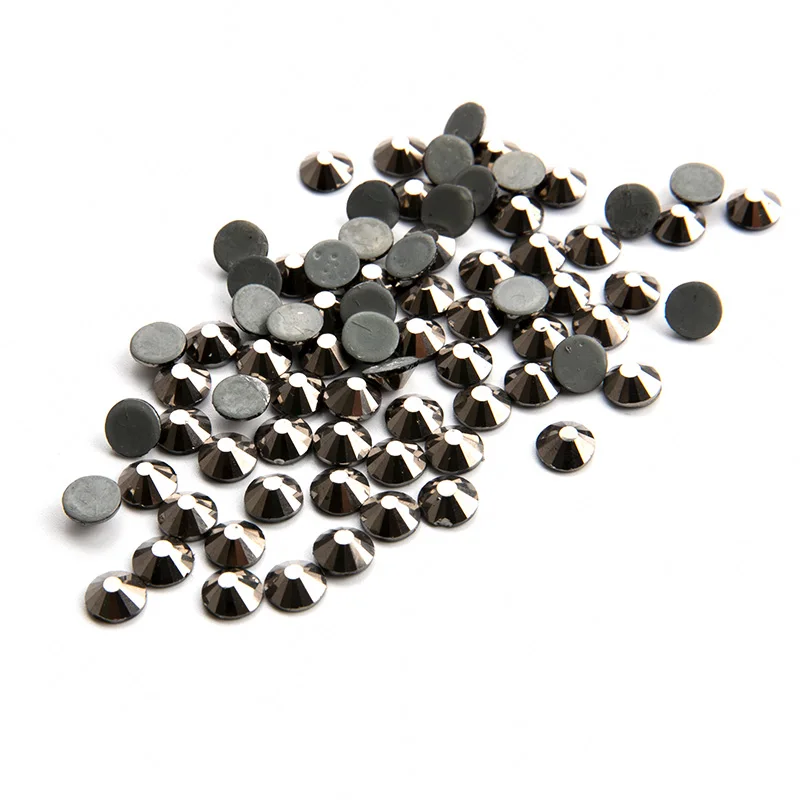 

Jet Hematite AUS High Quality Hot Fix Rhinestones Applique Hotfix Crystal Beads Strass a Coller Wedding Dress Rhinestone Trim