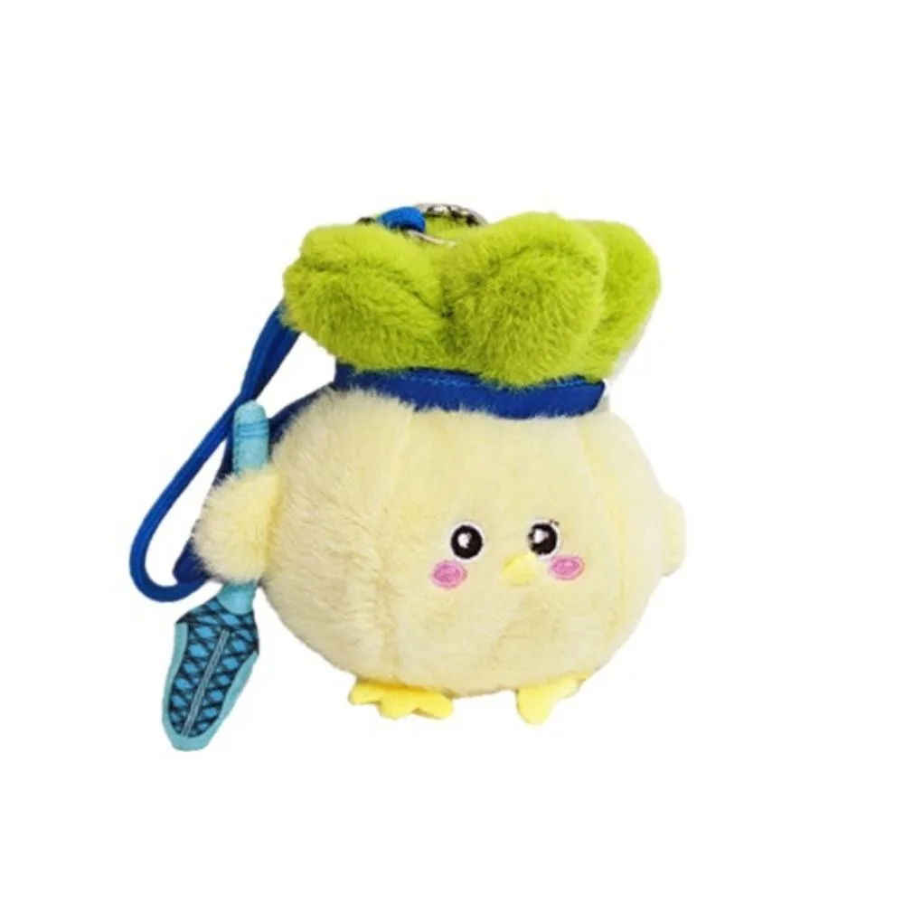 

With Voice Vegetable Chicken Pendant PP Cotton Bag Charm Stuffed Cabbage Chicken Keychain Collection Fluffy