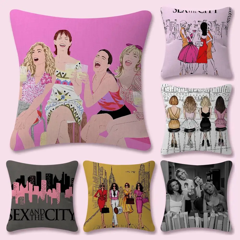 Comedy TV Sex And The City Sexy Pillow Anime Pillow Sofa Bed Head Pillow Cover Cushion Cover Fashion 30x30 40x40 45*45cm