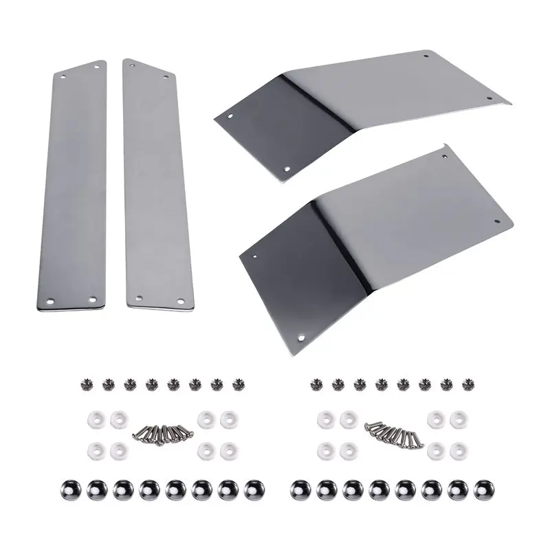 NEW HOT In Stock-Chrome Saddlebag Kick Plates+ Side Cover Scuff Plate With Screw Kit For Honda For GL1500A GL1500SE 1500 Goldwin view 4