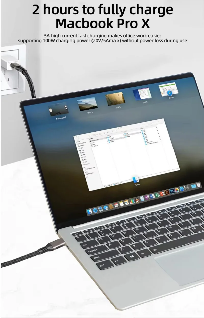 كابل Hannord USB C 3.2 Gen 2 من النوع C إلى USB C 4K@60HZ 20Gbps VR كابل PD 5A 100W سلك شحن سريع لجهاز Macbook Pro SSD Quest1/2 #5