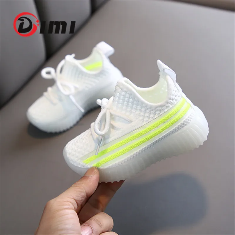 DIMI 2023 Spring Children Shoes Boys Girls Sport Shoes Fashion Breathable Baby Shoes Soft Bottom Non-Slip Casual Kids Sneakers