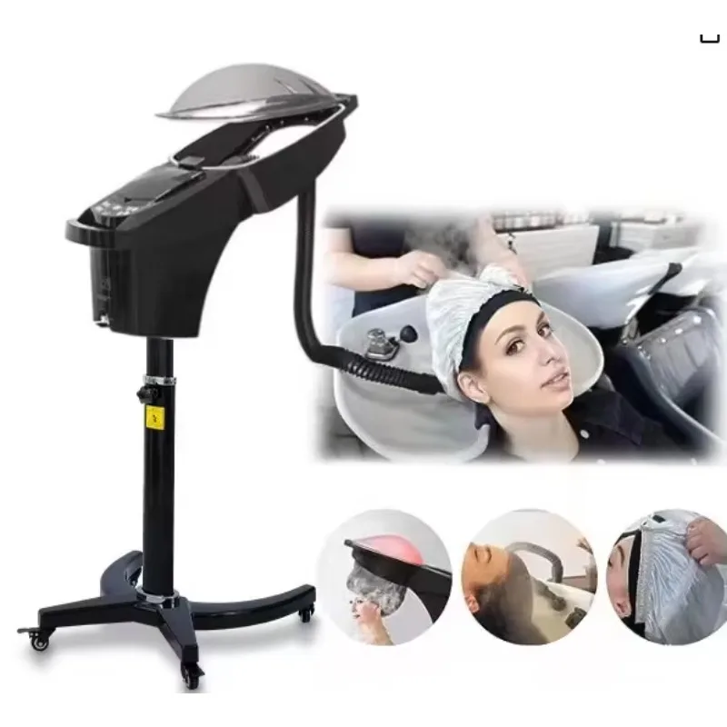 Professional O3 Ozone Hair Steamer Hooded Micro Mist Scalp Treatment Red Blue Light for Hair Salon Spa Hair Dye Perm